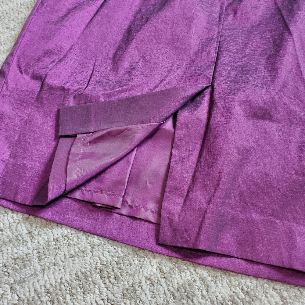 Adrianna Papell purple jeweled beaded neck special occasion dress size 8 women - Picture 8 of 11